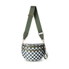 Checkered Nylon Crossbody Bum Bag