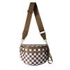 Checkered Nylon Crossbody Bum Bag