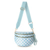 Checkered Nylon Crossbody Bum Bag