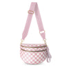 Checkered Nylon Crossbody Bum Bag